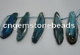 CTD1527 Top drilled 30*50mm - 35*75mm freeform agate slab beads