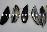 CTD1529 Top drilled 25*60mm - 40*80mm freeform agate slab beads