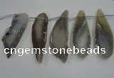 CTD1537 Top drilled 30*65mm - 35*75mm freeform agate slab beads