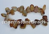 CTD1551 Top drilled 15*20mm - 25*30mm freeform agate slab beads