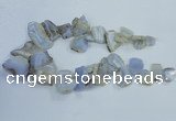 CTD1555 Top drilled 18*25mm - 30*45mm freeform blue lace agate slab beads