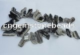 CTD1556 Top drilled 18*25mm - 30*45mm freeform blue lace agate slab beads