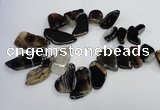 CTD1563 Top drilled 20*30mm - 30*50mm freeform agate slab beads