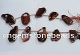 CTD1565 Top drilled 30*45mm - 35*60mm freeform agate slab beads