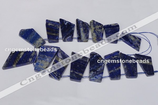 CTD1582 Top drilled 20*35mm - 30*50mm freeform lapis lzuli beads