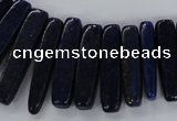 CTD1584 Top drilled 7*12mm - 8*45mm sticks lapis lazuli beads