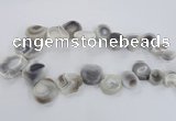 CTD1634 Top drilled 15*20mm - 25*35mm freeform agate beads