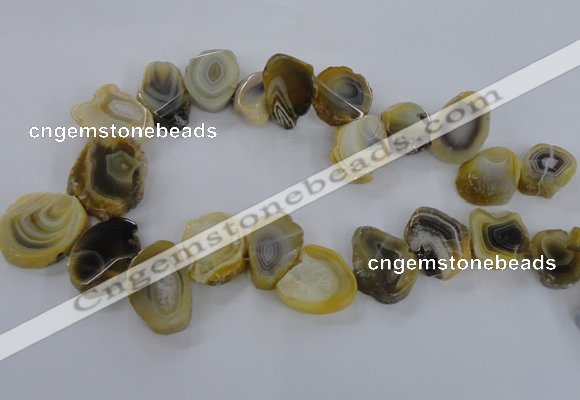 CTD1635 Top drilled 15*20mm - 25*35mm freeform agate beads