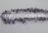 CTD1641 Top drilled 10*14mm - 10*18mm faceted nuggets amethyst beads