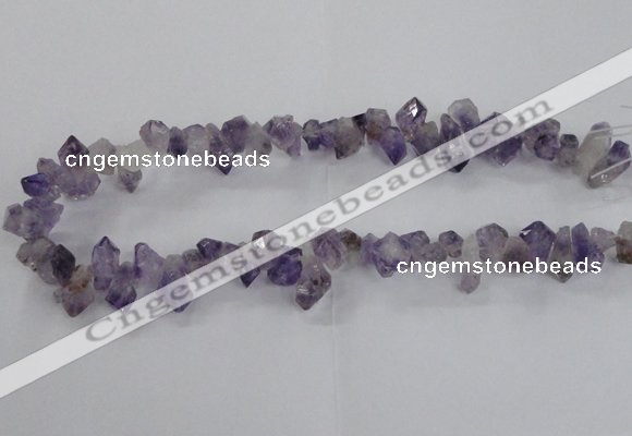 CTD1641 Top drilled 10*14mm - 10*18mm faceted nuggets amethyst beads