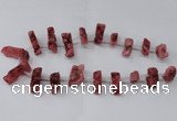 CTD1651 Top drilled 10*20mm - 15*40mm freeform druzy agate beads