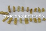 CTD1652 Top drilled 10*20mm - 15*40mm freeform druzy agate beads