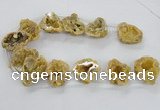 CTD1681 Top drilled 15*25mm - 30*35mm nuggets druzy agate beads