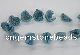 CTD1684 Top drilled 15*25mm - 30*35mm nuggets druzy agate beads