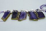 CTD1735 Top drilled 25*35mm - 30*45mm freeform agate slab beads