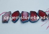 CTD1742 Top drilled 25*35mm - 35*50mm freeform agate slab beads