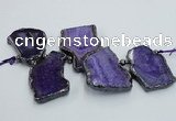 CTD1744 Top drilled 25*35mm - 35*55mm freeform agate slab beads