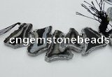 CTD1750 Top drilled 25*35mm - 35*50mm freeform agate slab beads