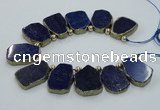 CTD1771 Top drilled 18*28mm - 22*35mm freeform lapis lazuli slab beads