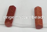 CTD1804 Top drilled 10*30mm - 10*32mm sticks goldstone beads