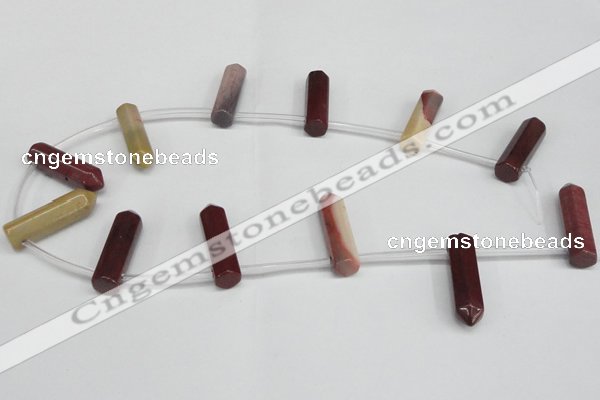 CTD1806 Top drilled 10*30mm - 10*32mm sticks mookaite beads