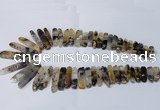 CTD1917 Top drilled 6*20mm - 10*60mm sticks montana agate beads