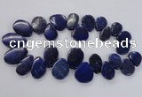 CTD1921 Top drilled 18*25mm - 25*40mm freeform lapis lazuli beads