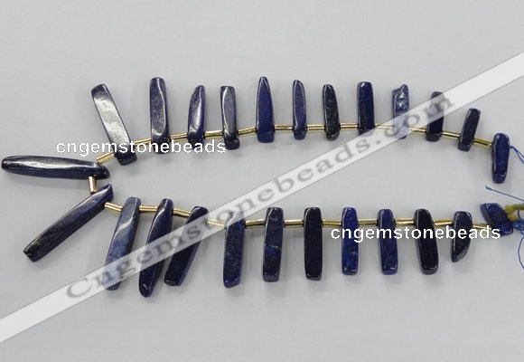 CTD1923 Top drilled 6*20mm - 8*45mm sticks lapis lazuli beads