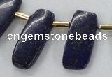 CTD1924 Top drilled 15*20mm - 15*45mm freeform lapis lazuli beads