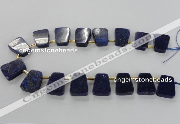 CTD1925 Top drilled 20*25mm - 22*28mm trapezoid lapis lazuli beads