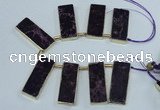 CTD1943 Top drilled 18*45mm - 20*50mm rectangle sea sediment jasper beads