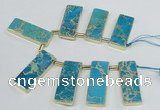 CTD1945 Top drilled 18*45mm - 20*50mm rectangle sea sediment jasper beads