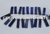 CTD1961 Top drilled 10*50mm - 12*55mm sticks lapis lazuli beads