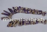 CTD1979 Top drilled 8*20mm - 10*55mm sticks dogtooth amethyst beads