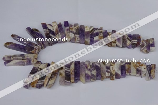 CTD1979 Top drilled 8*20mm - 10*55mm sticks dogtooth amethyst beads