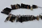 CTD1982 Top drilled 8*25mm - 10*50mm sticks agate gemstone beads