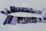 CTD1986 Top drilled 10*25mm - 12*50mm sticks agate gemstone beads