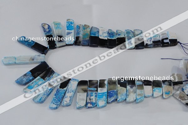 CTD1988 Top drilled 10*25mm - 12*50mm sticks agate gemstone beads