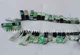 CTD1989 Top drilled 10*25mm - 12*50mm sticks agate gemstone beads