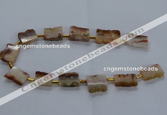 CTD1993 Top drilled 18*25mm - 20*25mm freeform druzy citrine beads