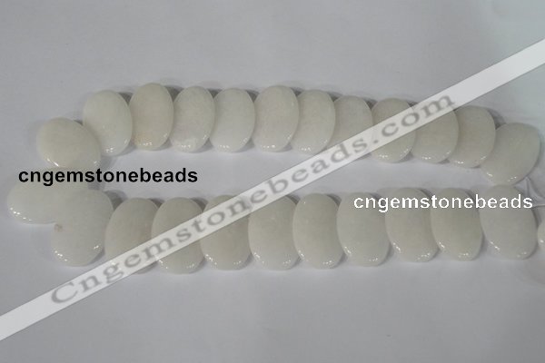 CTD20 Top drilled 20*30mm oval white stone beads wholesale