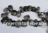 CTD2104 Top drilled 25*30mm - 28*40mm faceted nuggets labradorite beads