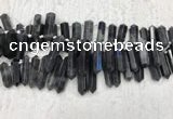 CTD2115 Top drilled 10*25mm - 12*45mm sticks labradorite beads