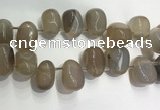 CTD2120 Top drilled 15*25mm - 18*25mm freeform agate beads