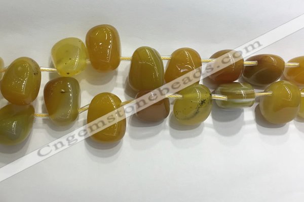 CTD2121 Top drilled 15*25mm - 18*25mm freeform agate beads