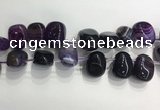 CTD2122 Top drilled 15*25mm - 18*25mm freeform agate beads