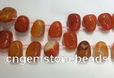 CTD2124 Top drilled 15*25mm - 18*25mm freeform agate beads