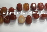 CTD2125 Top drilled 15*25mm - 18*25mm freeform agate beads