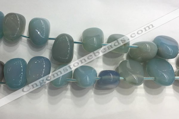 CTD2126 Top drilled 15*25mm - 18*25mm freeform agate beads