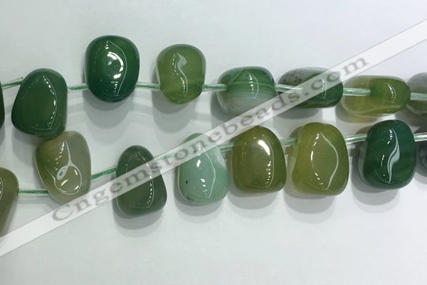 CTD2128 Top drilled 15*25mm - 18*25mm freeform agate beads